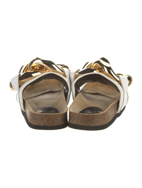 J.W. Anderson Leather Chain-Link Accents Slides
