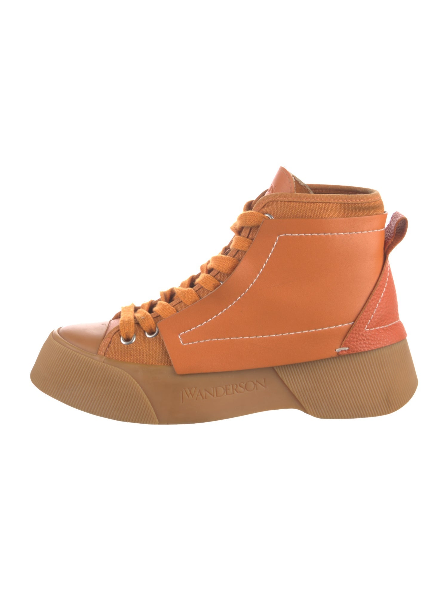 J.W. Anderson Leather Colorblock Pattern Sneakers