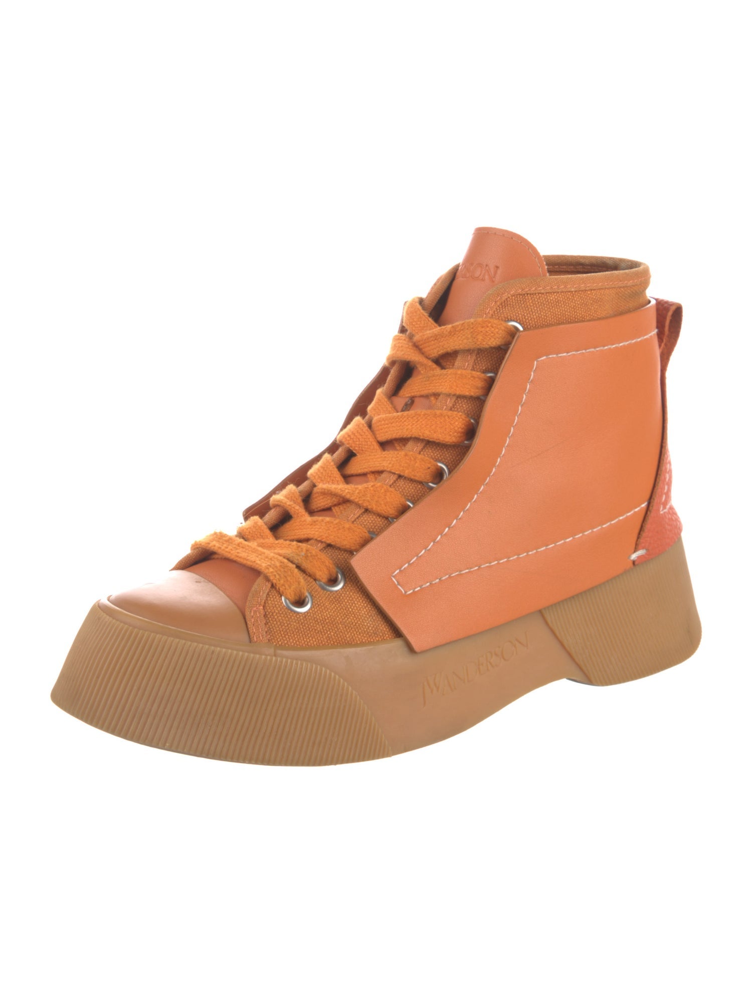 J.W. Anderson Leather Colorblock Pattern Sneakers