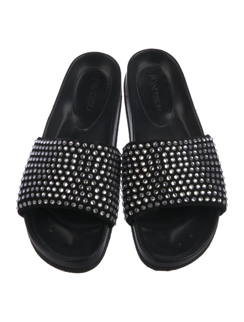 J.W. Anderson Suede Crystal Embellishments Slides