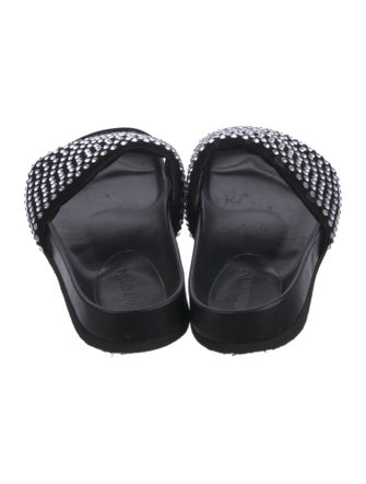 J.W. Anderson Suede Crystal Embellishments Slides
