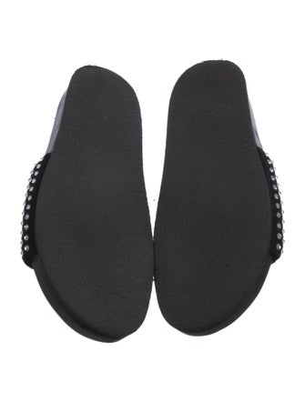 J.W. Anderson Suede Crystal Embellishments Slides
