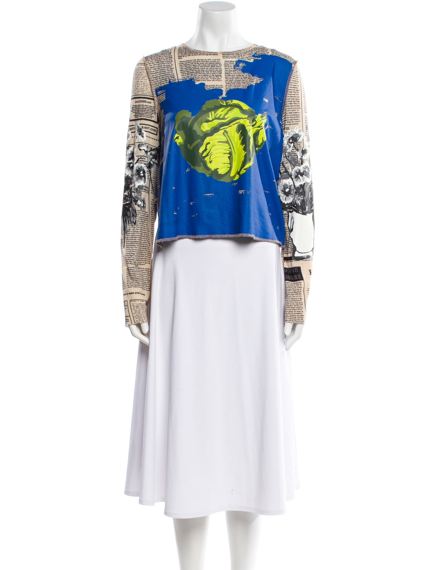 J.W. Anderson Wool Graphic Print Top