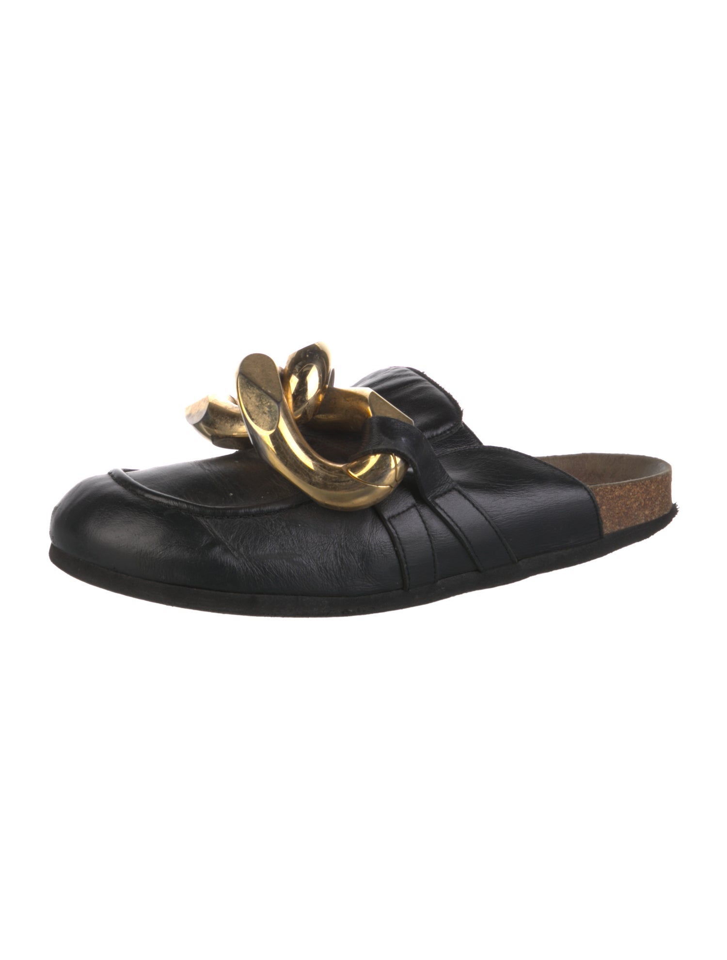 J.W. Anderson Leather Chain-Link Accents Mules