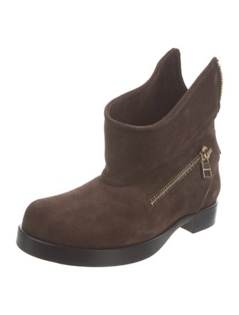 J.W. Anderson Suede Embroidered Accent Boots