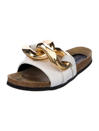 J.W. Anderson Leather Chain-Link Accents Flats