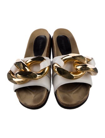 J.W. Anderson Leather Chain-Link Accents Flats