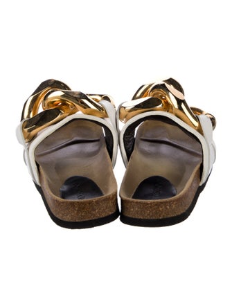 J.W. Anderson Leather Chain-Link Accents Flats