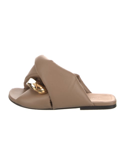 J.W. Anderson Leather Chain-Link Accents Slides