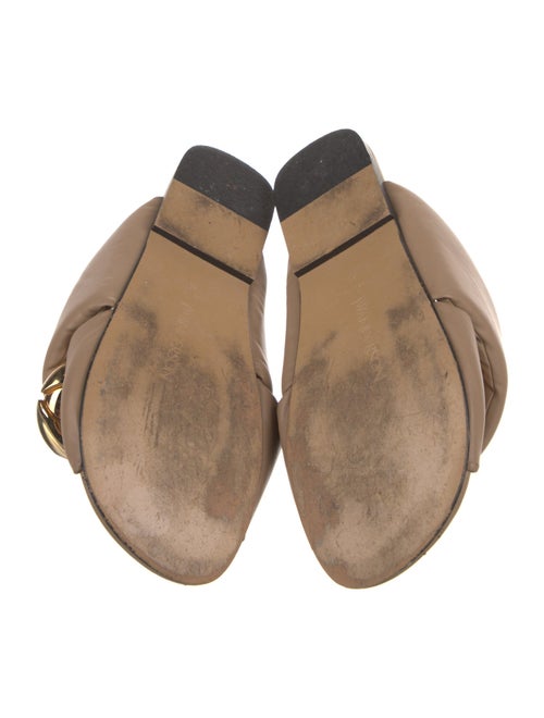J.W. Anderson Leather Chain-Link Accents Slides