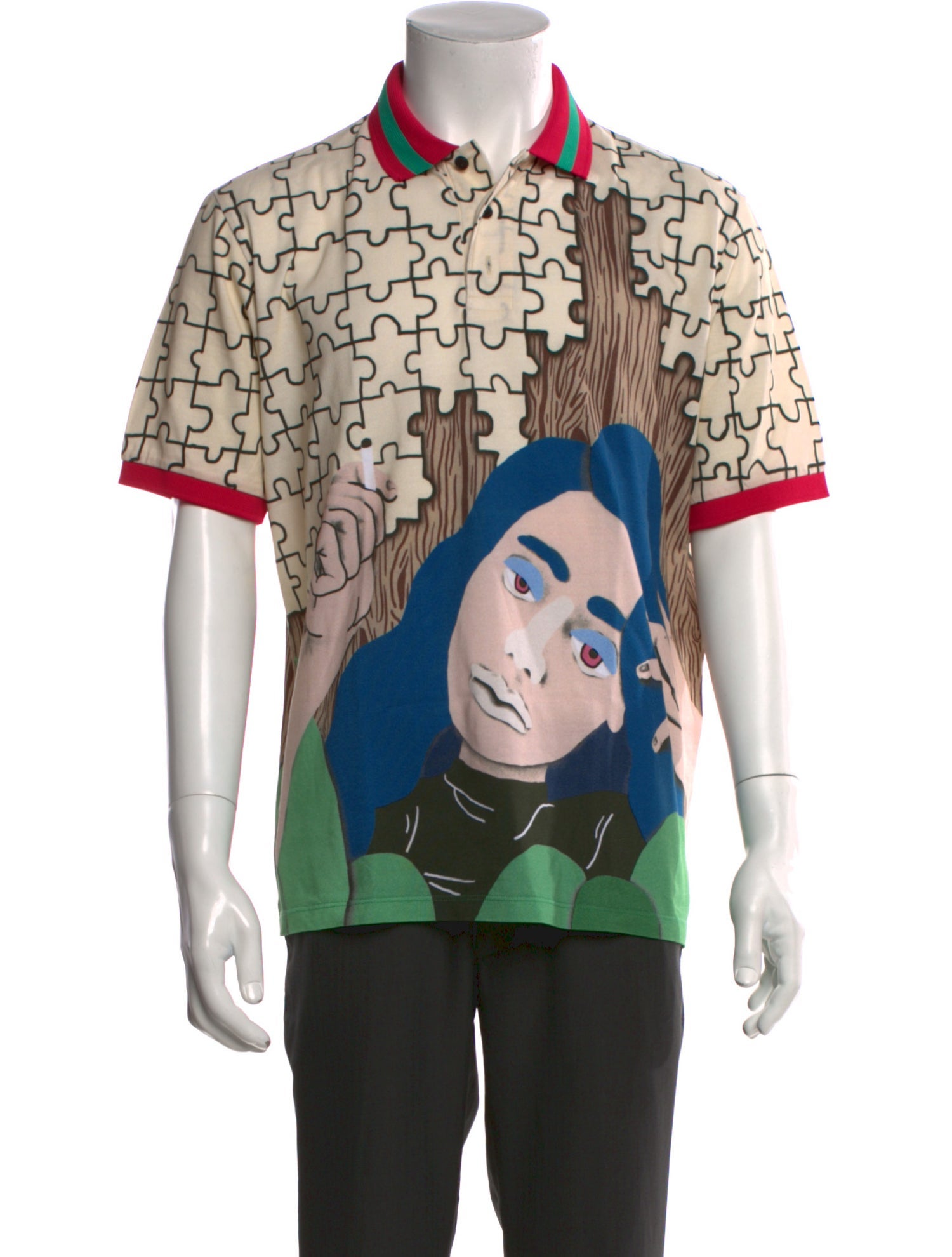 J.W. Anderson Printed Crew Neck Polo Shirt