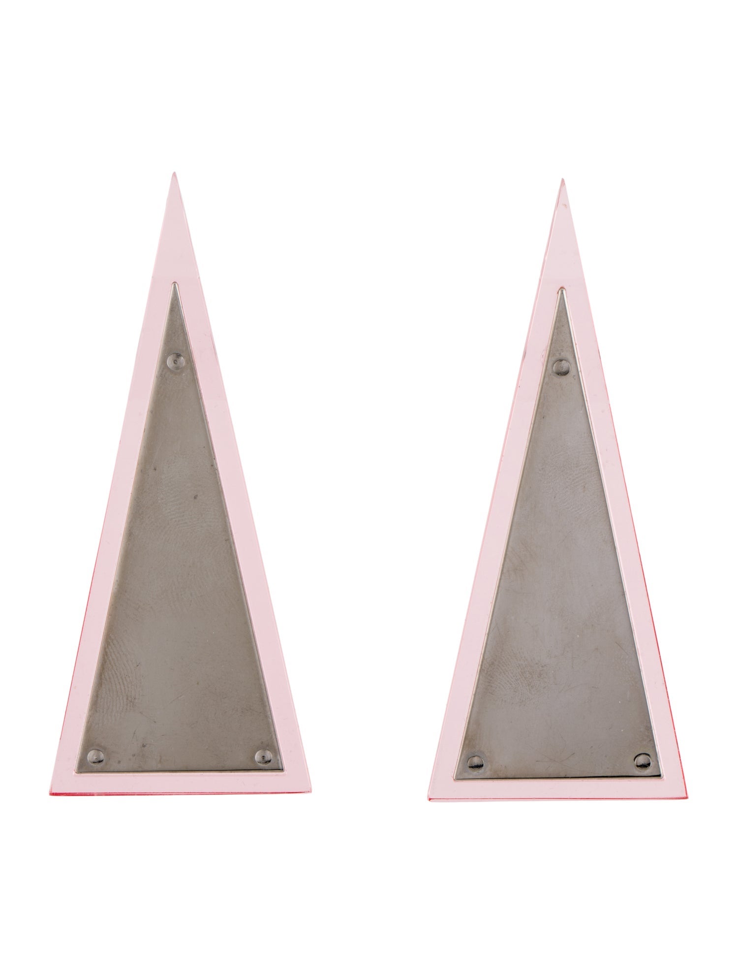 J.W. Anderson Resin & Mirror Triangle Earrings