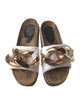 J.W. Anderson Leather Chain-Link Accents Slides