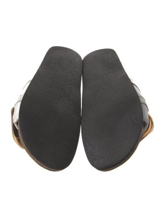 J.W. Anderson Leather Chain-Link Accents Slides