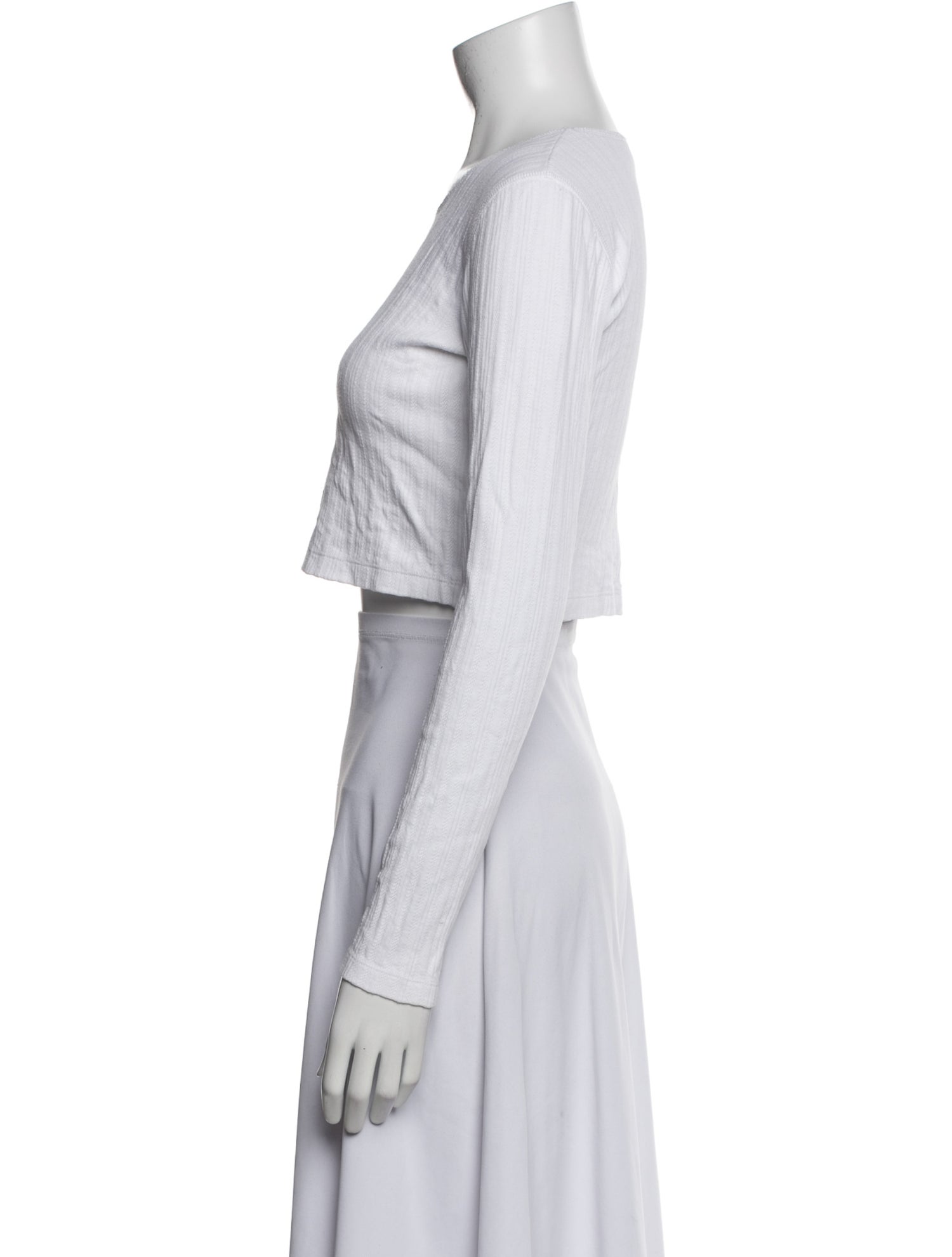 J.W. Anderson Silk Crew Neck Crop Top