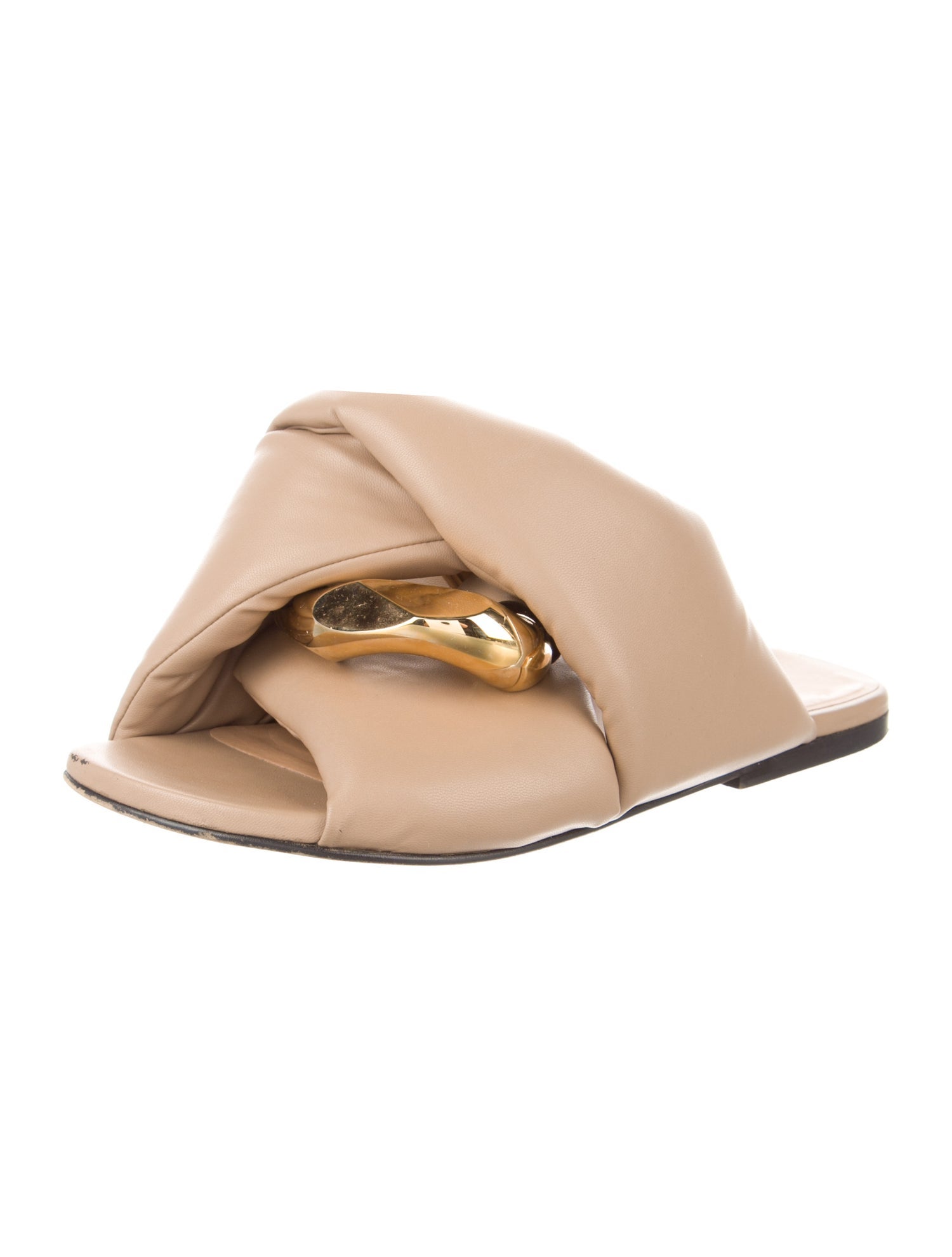 J.W. Anderson Leather Chain-Link Accents Slides