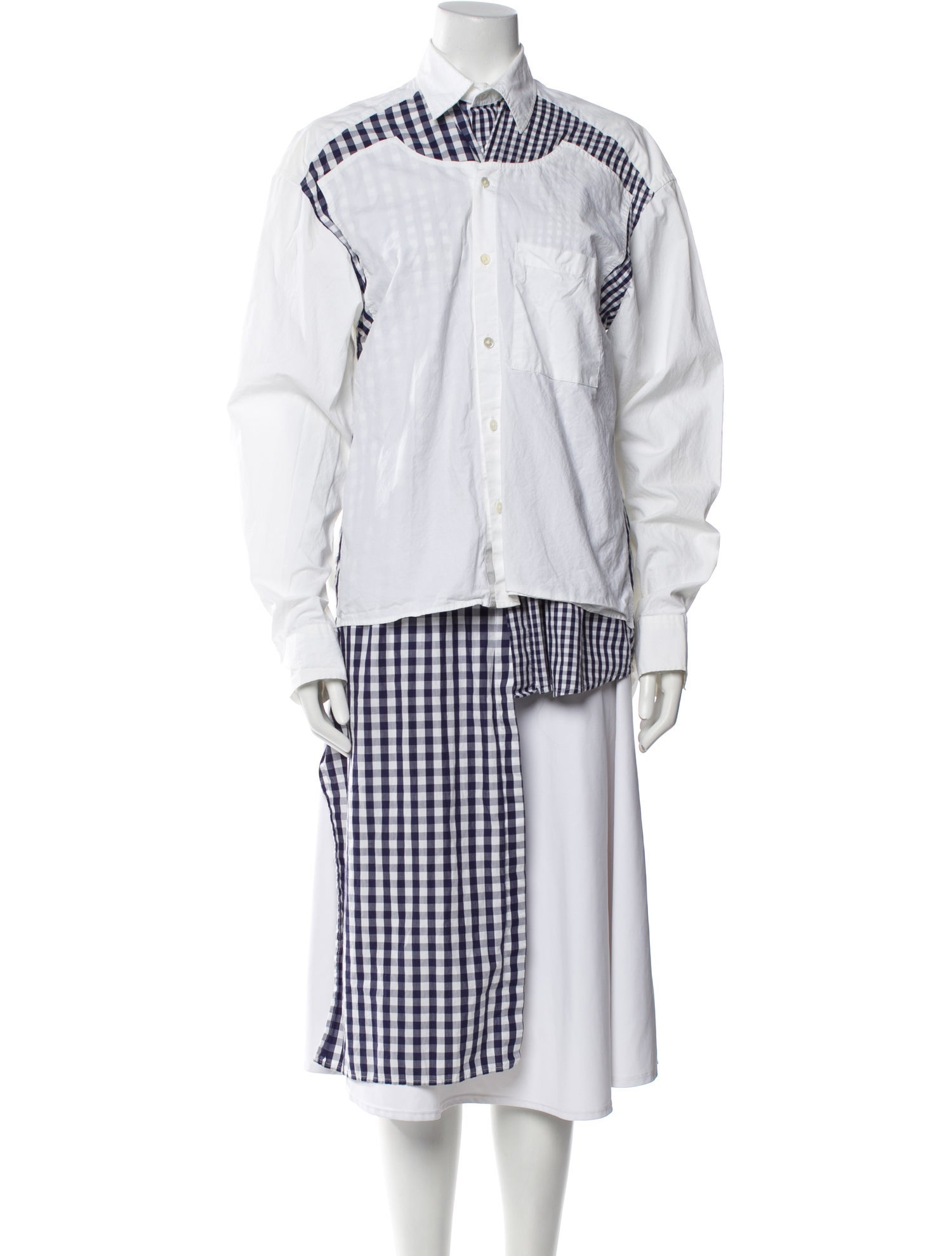 J.W. Anderson Plaid Print Long Sleeve Tunic