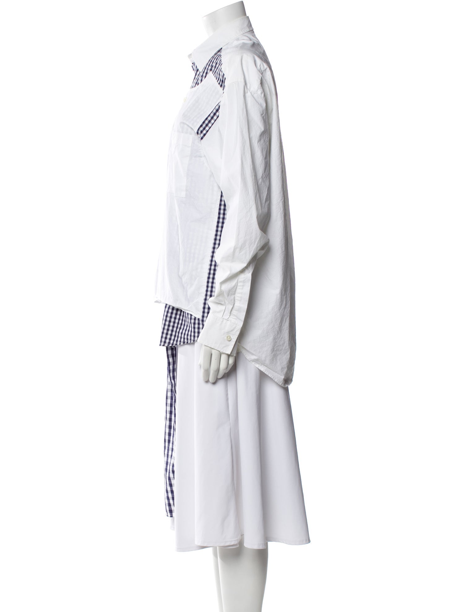 J.W. Anderson Plaid Print Long Sleeve Tunic