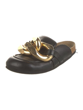 J.W. Anderson Leather Chain-Link Accents Mules