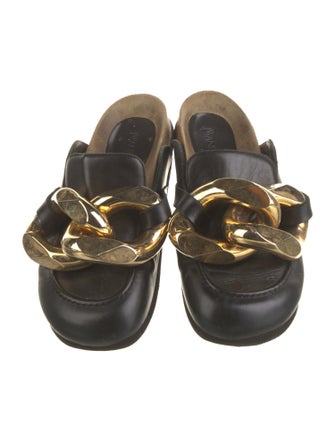 J.W. Anderson Leather Chain-Link Accents Mules