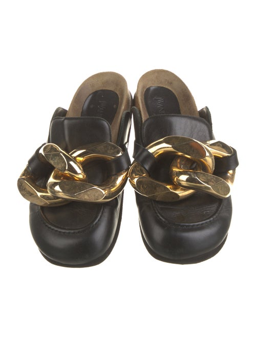 J.W. Anderson Leather Chain-Link Accents Mules