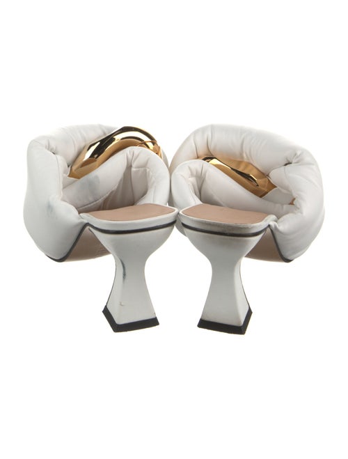 J.W. Anderson Leather Chain-Link Accents Slides