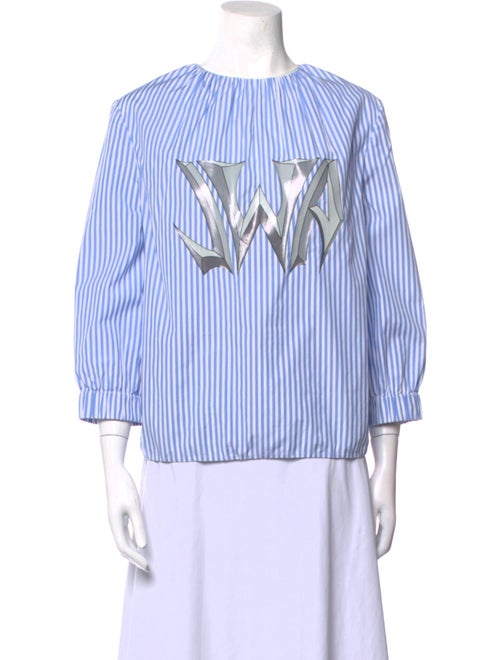 J.W. Anderson Striped Crew Neck Blouse