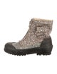 J.W. Anderson Glitter Colorblock Pattern Combat Boots