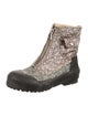 J.W. Anderson Glitter Colorblock Pattern Combat Boots