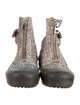 J.W. Anderson Glitter Colorblock Pattern Combat Boots