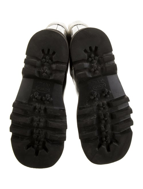 J.W. Anderson Patent Leather Colorblock Pattern Rain Boots