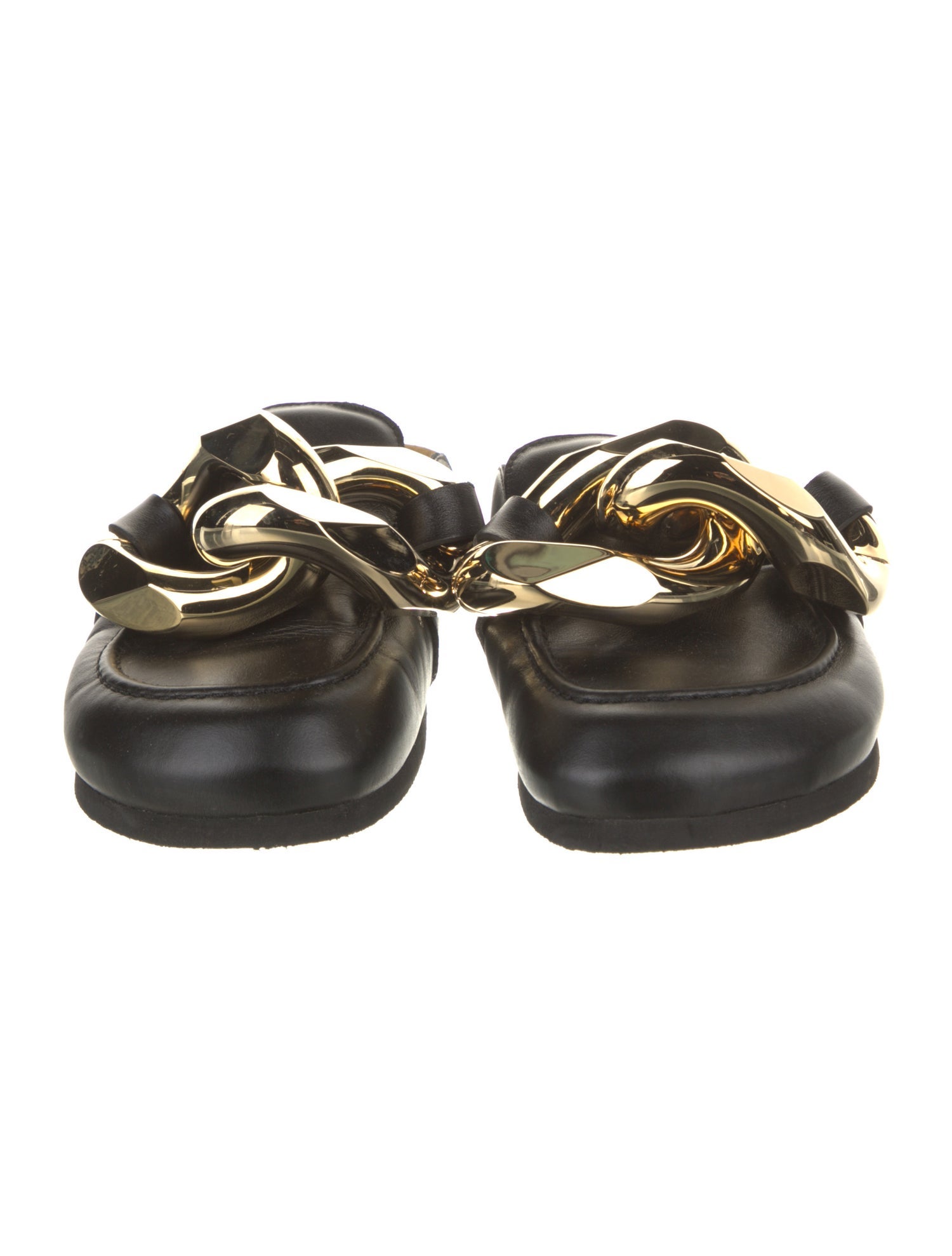 J.W. Anderson Leather Chain-Link Accents Slides
