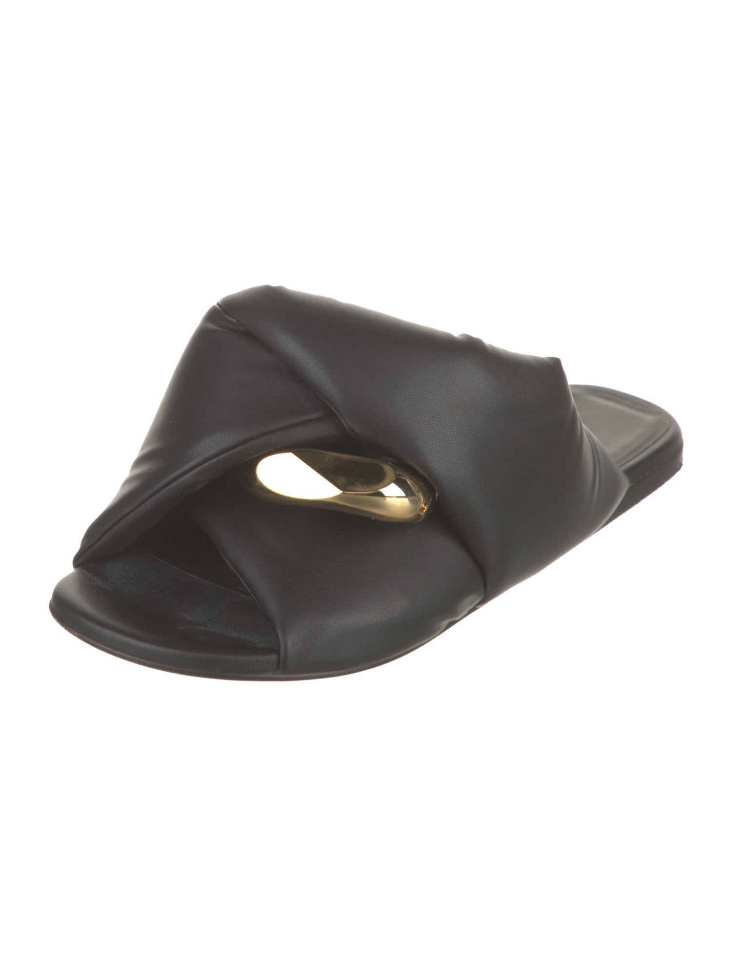 J.W. Anderson Leather Chain-Link Accents Slides