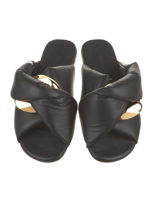 J.W. Anderson Leather Chain-Link Accents Slides