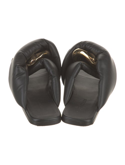 J.W. Anderson Leather Chain-Link Accents Slides