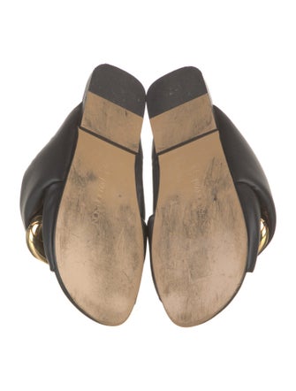 J.W. Anderson Leather Chain-Link Accents Slides