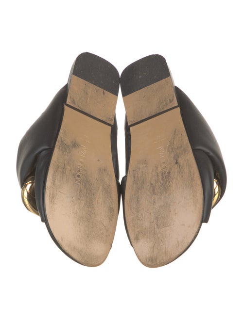 J.W. Anderson Leather Chain-Link Accents Slides