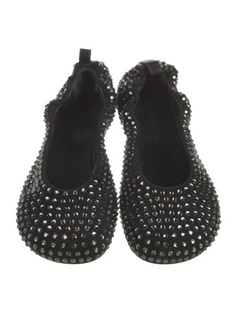 J.W. Anderson Suede Crystal Embellishments Ballet Flats