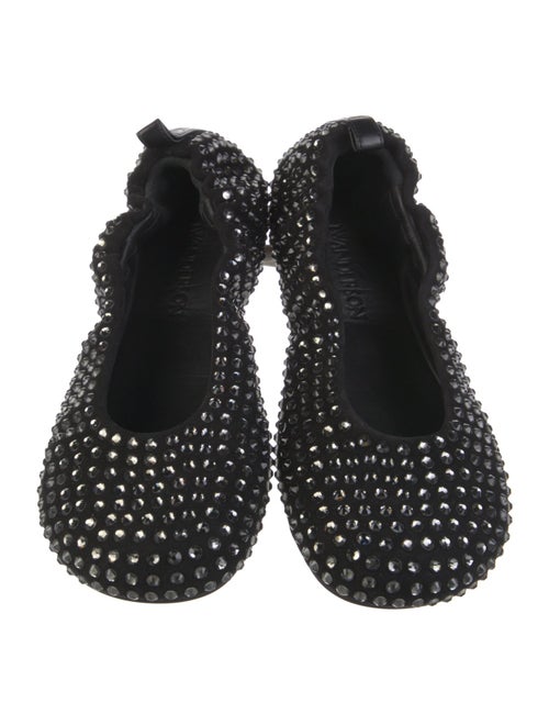 J.W. Anderson Suede Crystal Embellishments Flats