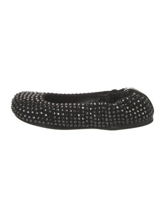 J.W. Anderson Suede Crystal Embellishments Ballet Flats