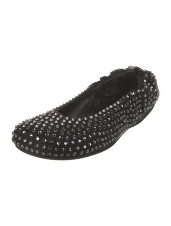 J.W. Anderson Suede Crystal Embellishments Ballet Flats