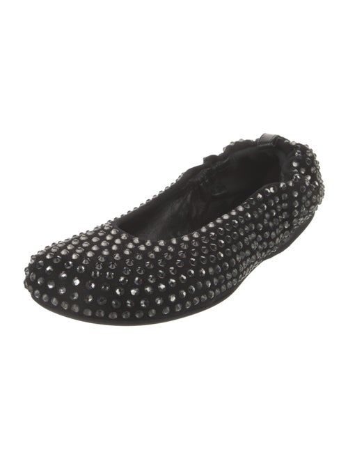 J.W. Anderson Suede Crystal Embellishments Ballet Flats