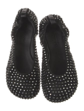 J.W. Anderson Suede Crystal Embellishments Ballet Flats