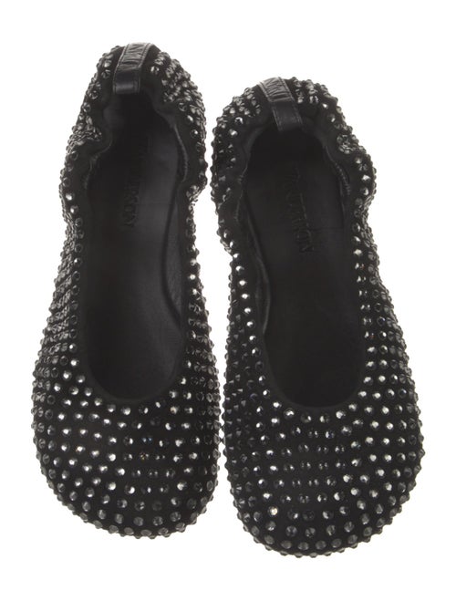 J.W. Anderson Suede Crystal Embellishments Ballet Flats