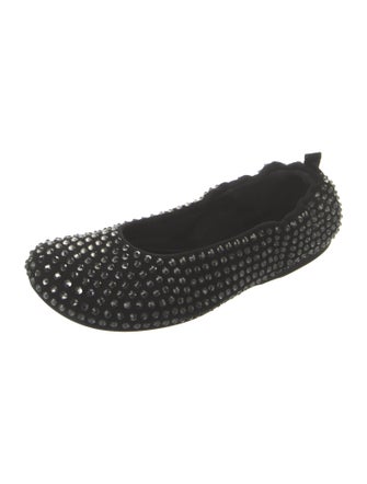 J.W. Anderson Suede Crystal Embellishments Ballet Flats