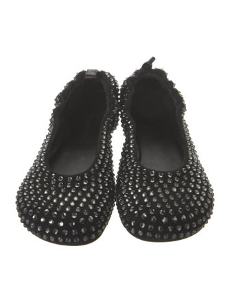 J.W. Anderson Suede Crystal Embellishments Ballet Flats