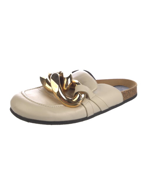 J.W. Anderson Leather Chain-Link Accents Slides