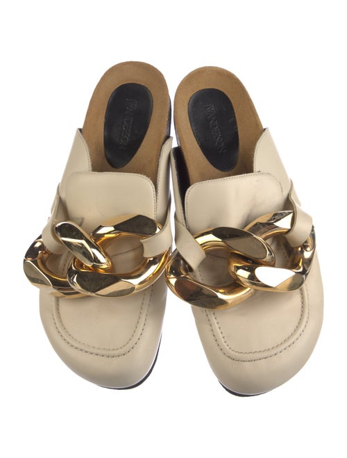 J.W. Anderson Leather Chain-Link Accents Slides