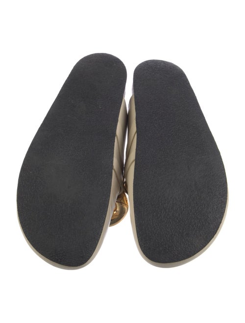 J.W. Anderson Leather Chain-Link Accents Slides