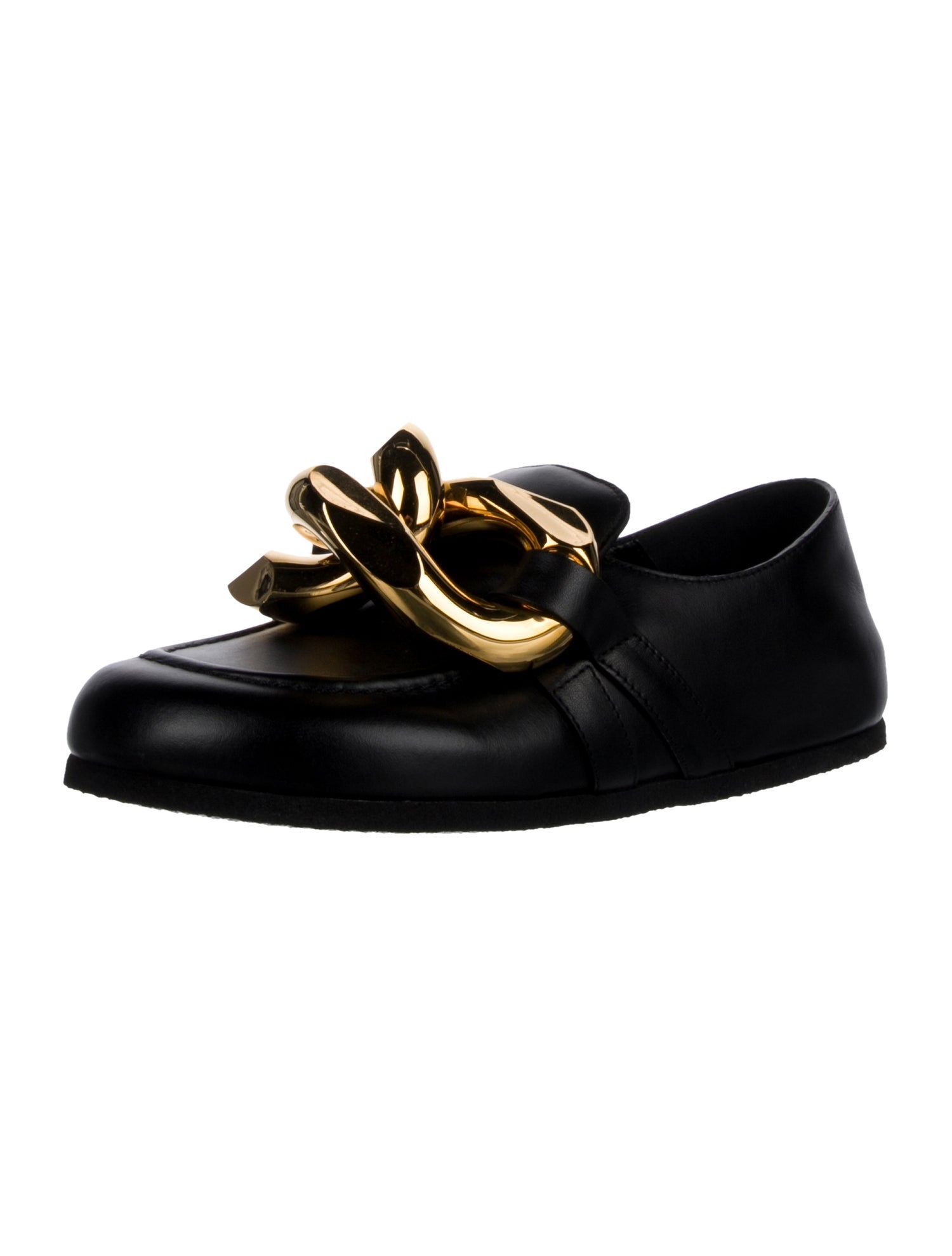 J.W. Anderson Leather Chain-Link Accents Loafers